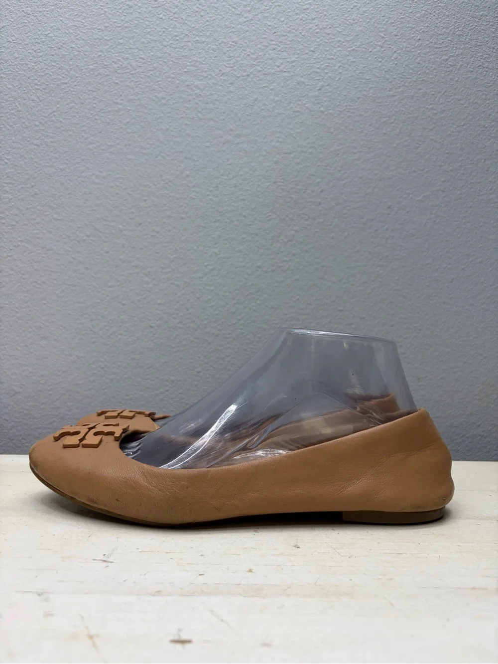 Tory Burch Brown Leather Lowell Flats Size 7.5